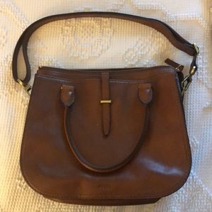 Fossil saddlebag in brown leather